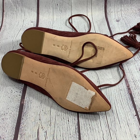 Loeffler Randall Wine Burgundy Tassle Ankle Strap - Picture 5 of 8